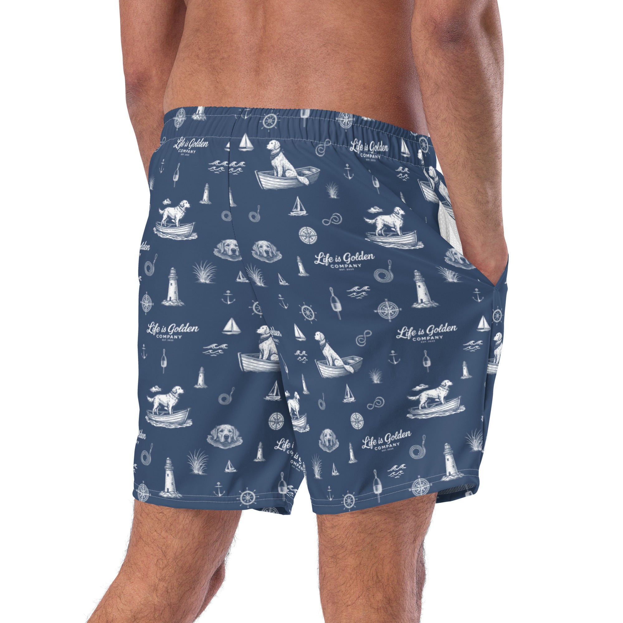 Golden Harbor Swim Trunks