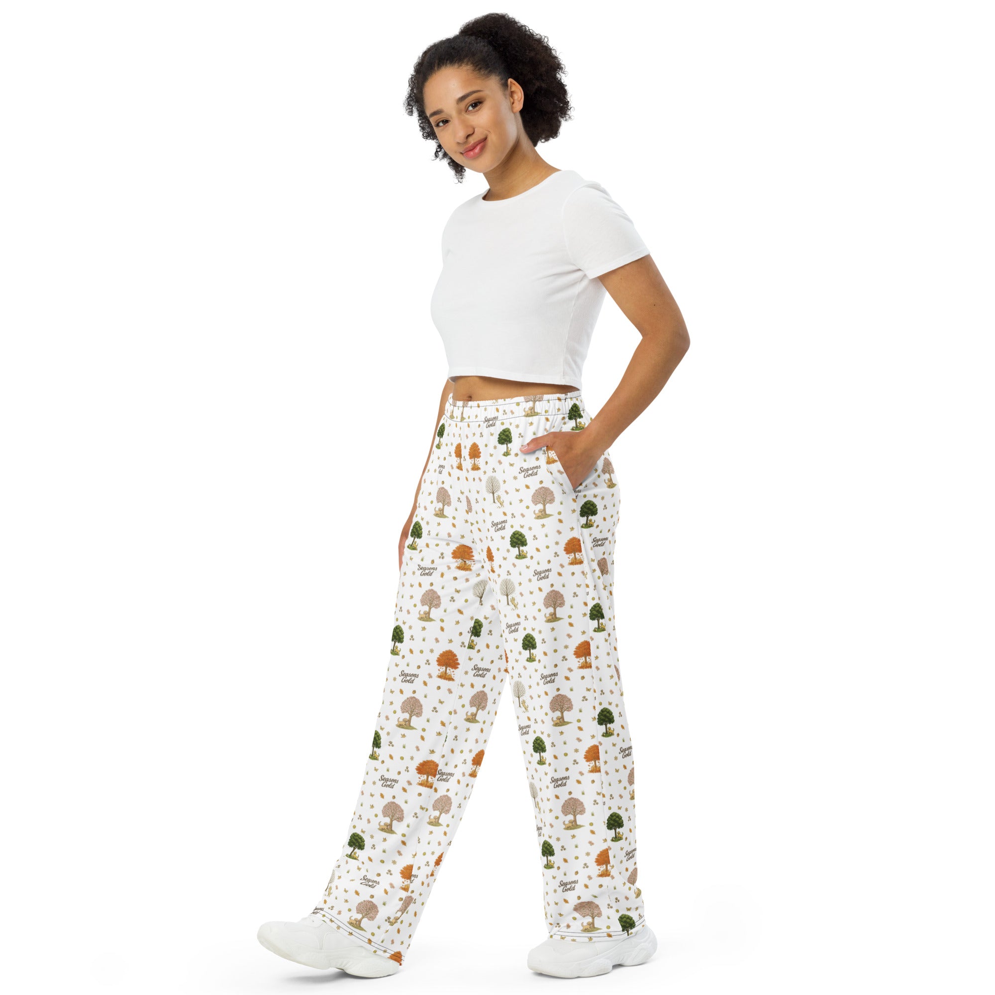 Seasons Gold unisex wide-leg pants