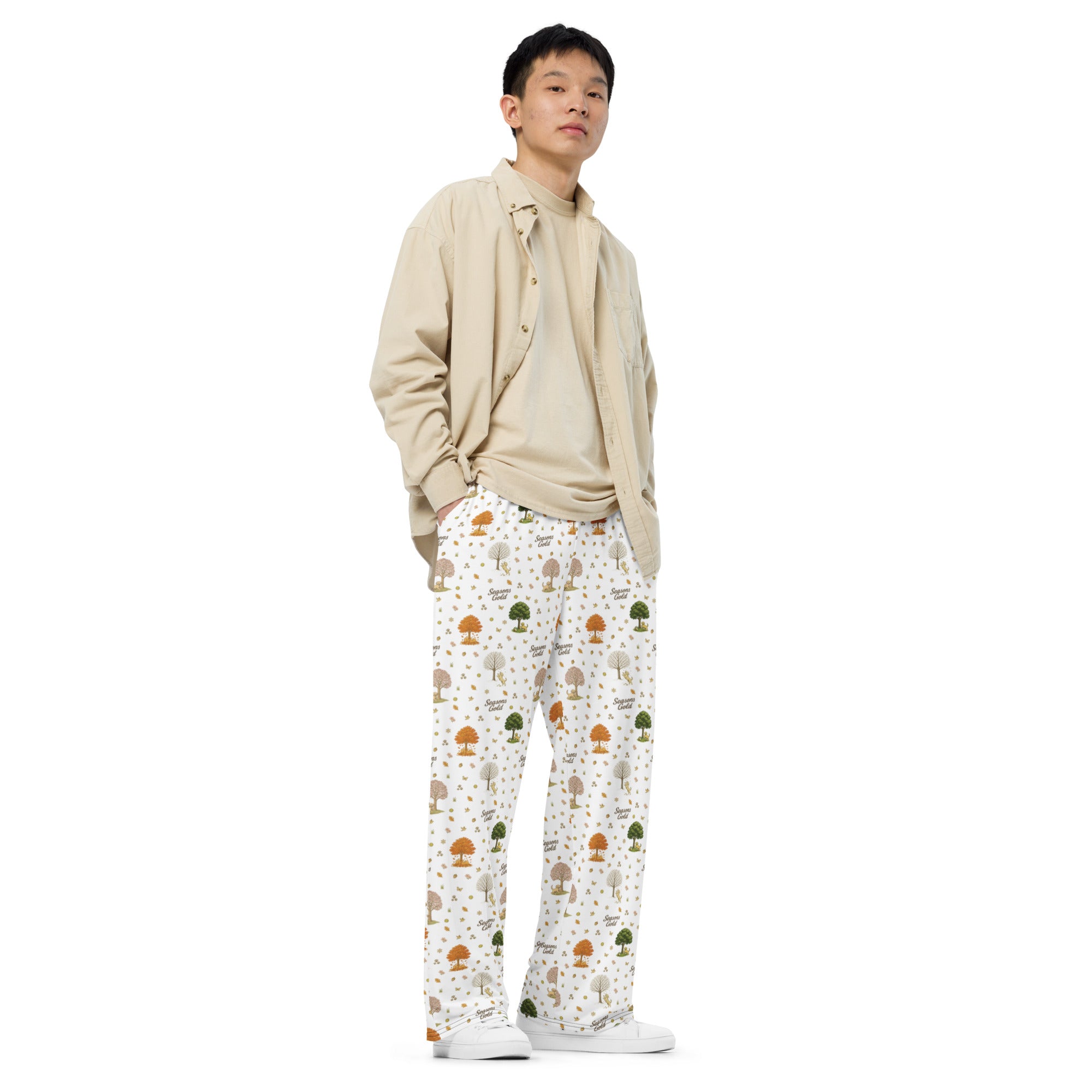 Seasons Gold unisex wide-leg pants