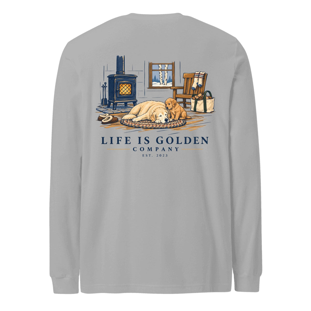 Wood Stove Weekend Long-Sleeve — Athletic Heather