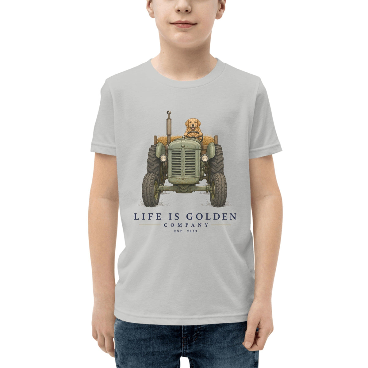 The Hay Haul Youth Tee — Athletic Heather