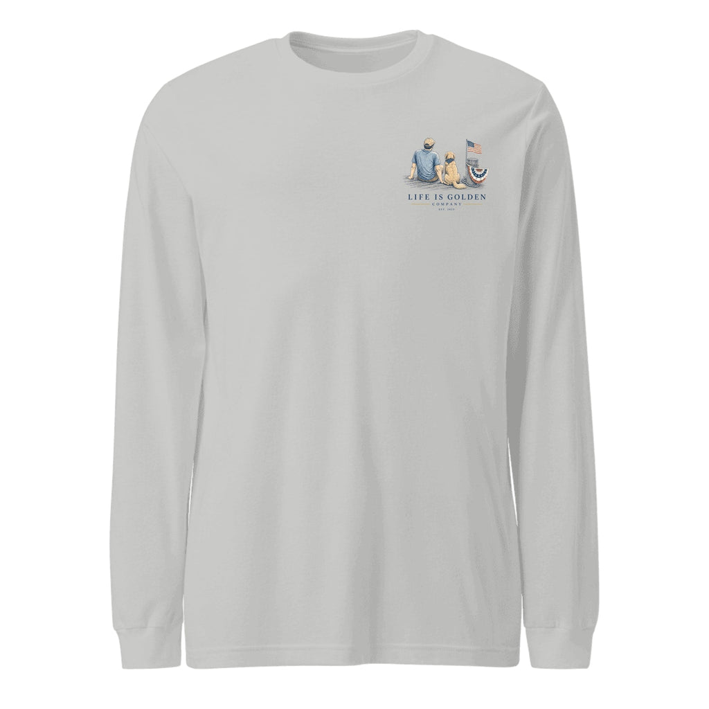 The Dock Parade Long-Sleeve — Athletic Heather (front)