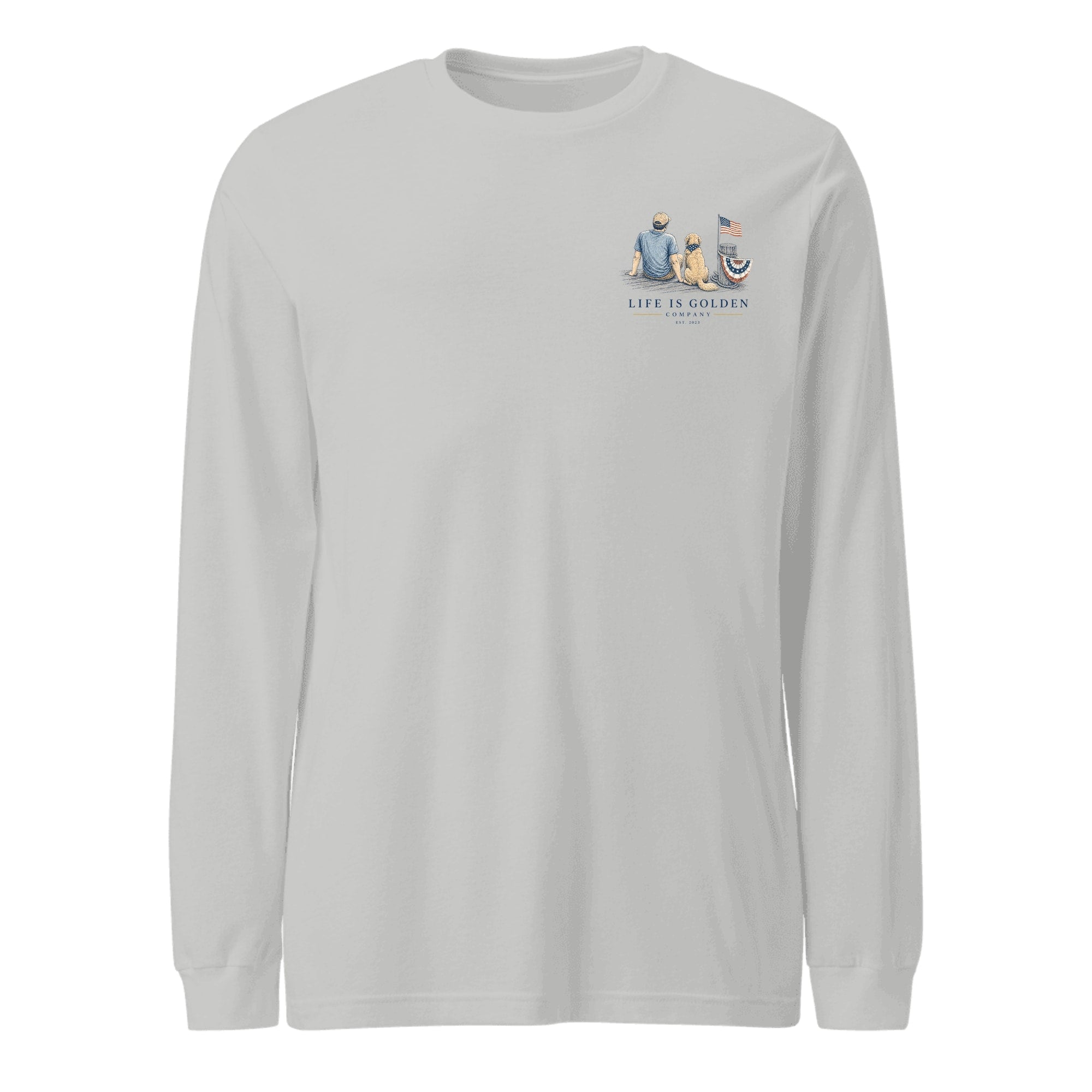 The Dock Parade Long-Sleeve — Athletic Heather (front)
