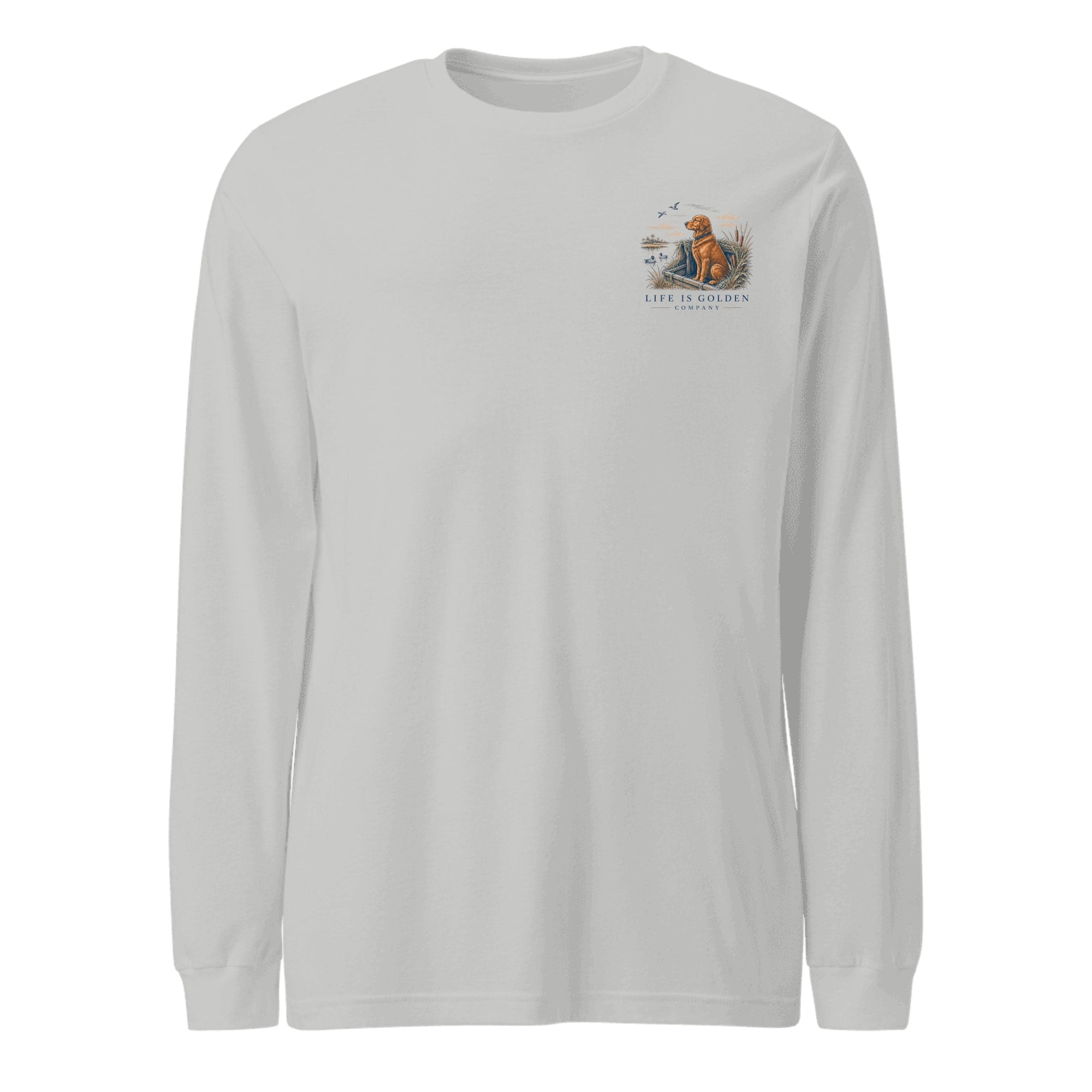 The Hunting Blind Long-Sleeve — Athletic Heather (front)