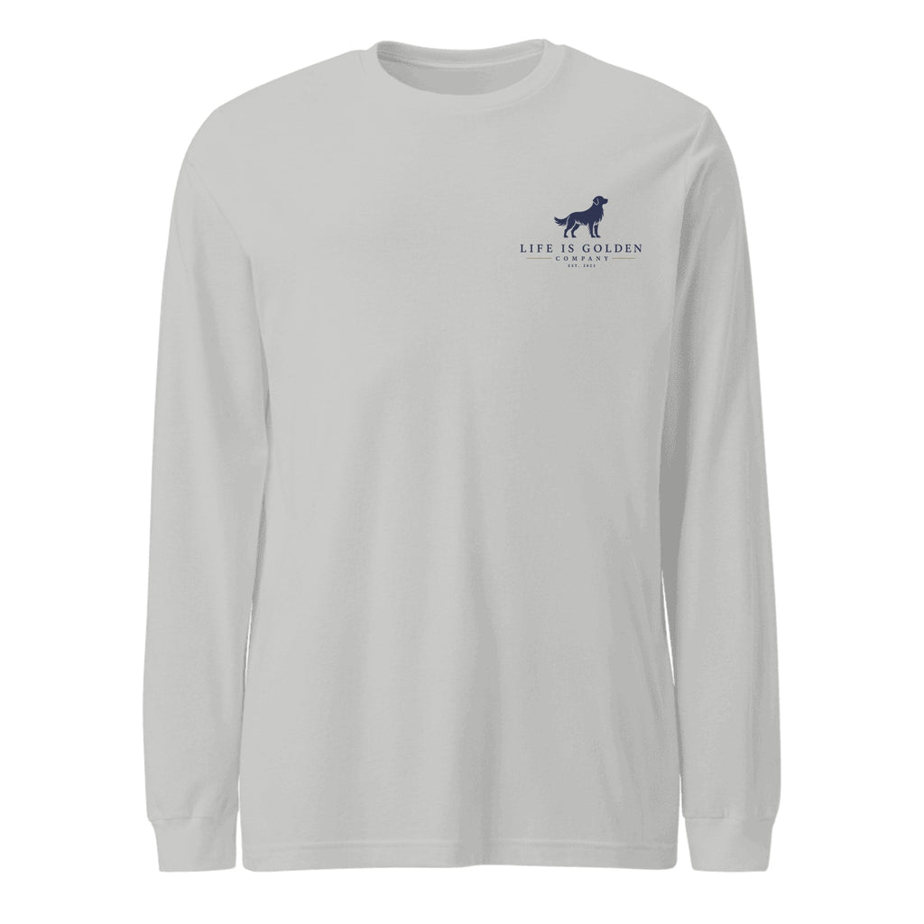 The Umbrella Line Long-Sleeve — Athletic Heather (front)