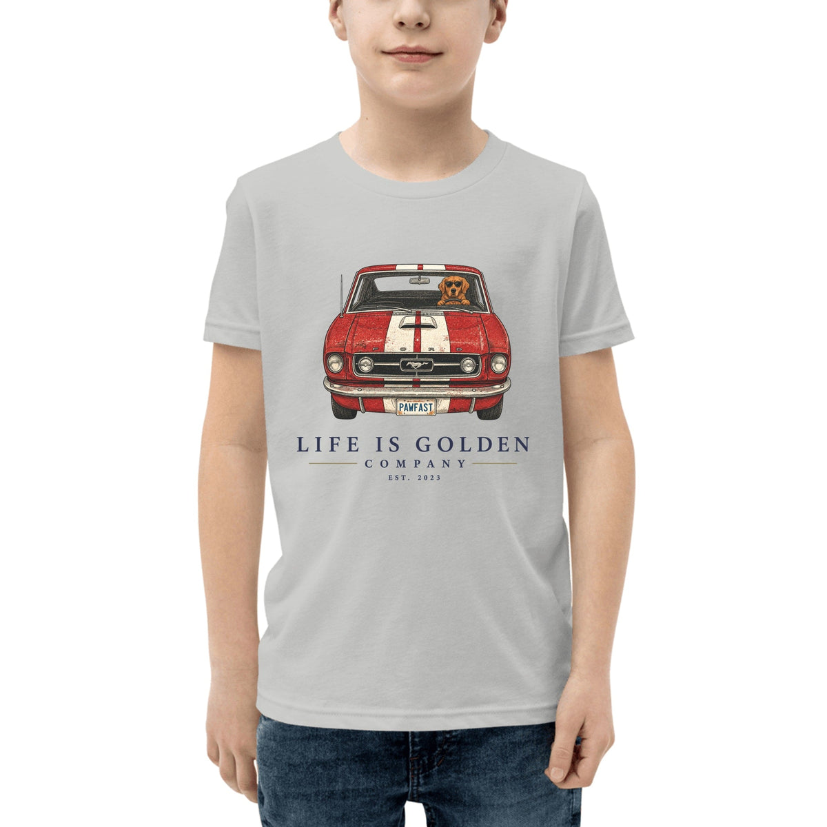 The Pony Run Youth Tee — Athletic Heather