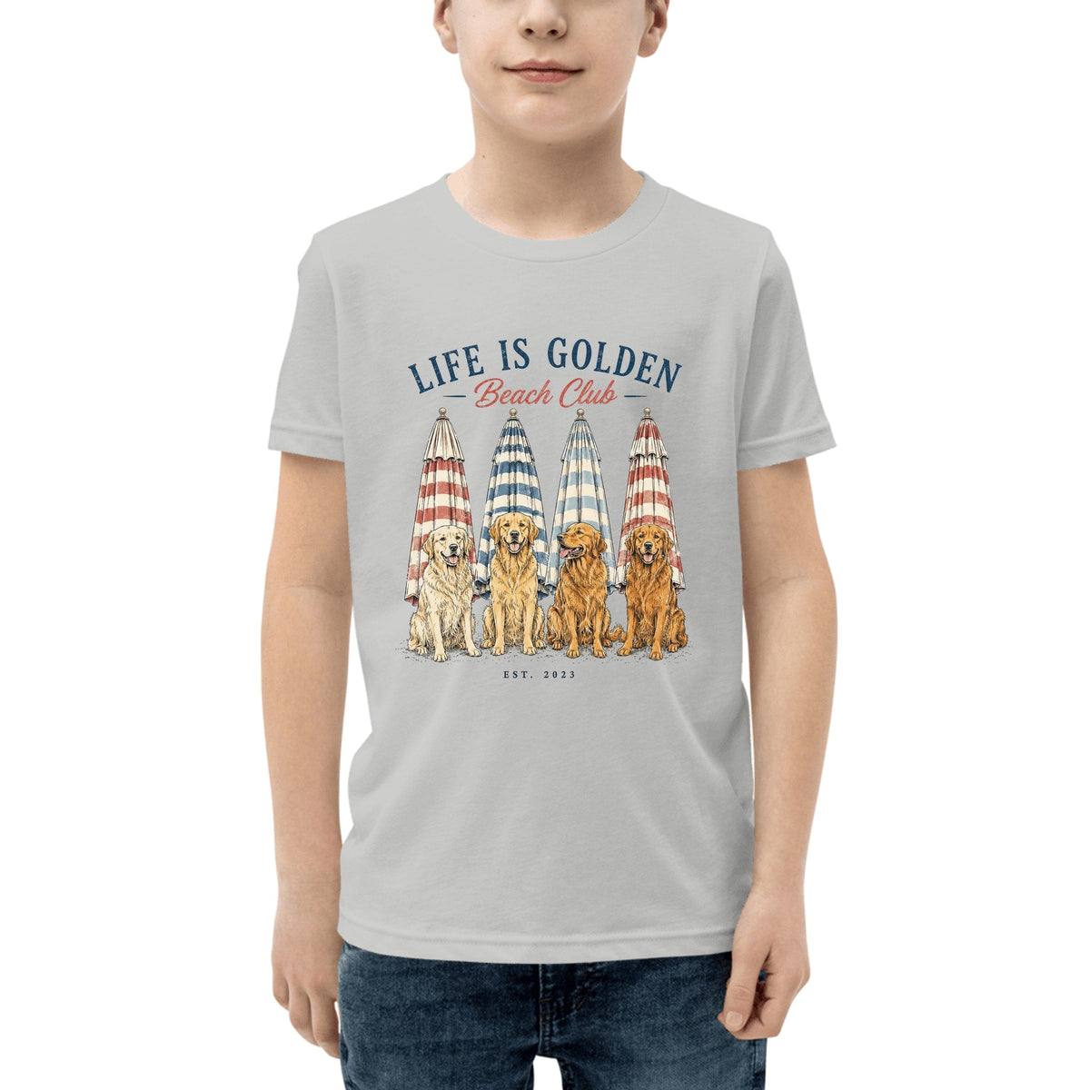 The Umbrella Line Youth Tee — Athletic Heather