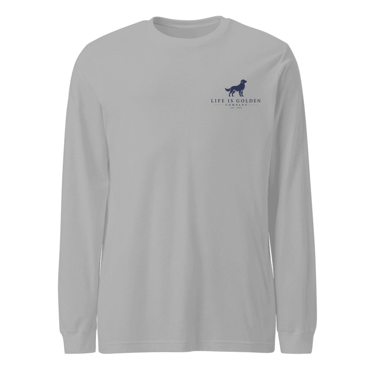 The Goal Line Long-Sleeve — Athletic Heather (front)