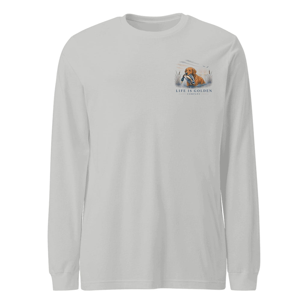 The Marsh Retrieve Long-Sleeve — Athletic Heather (front)