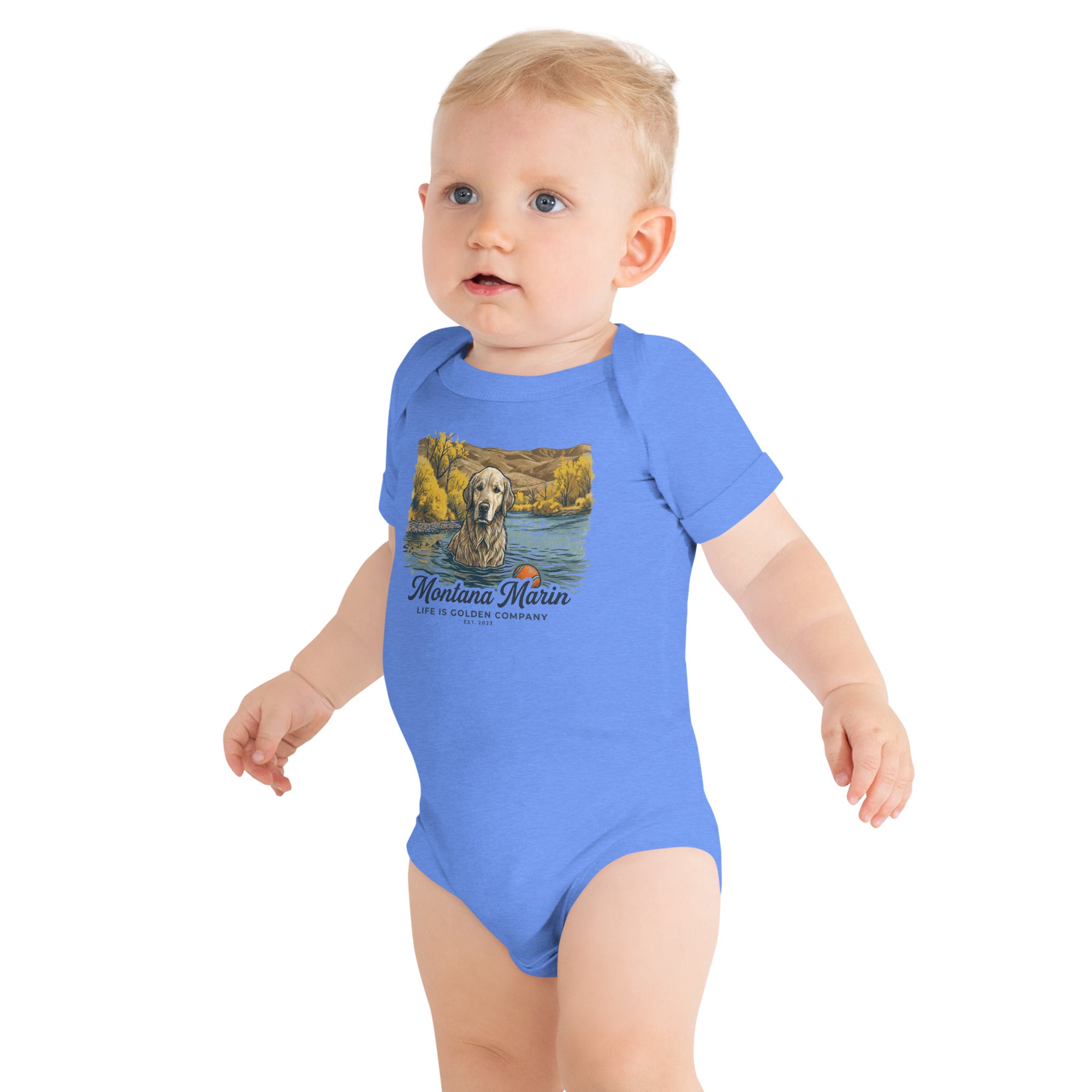Montana Marin Baby short sleeve onesie – Life Is Golden Company