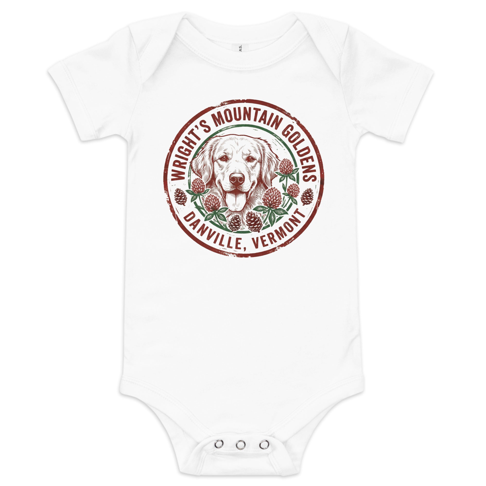 Wright's Mountain Goldens Baby short sleeve onesie