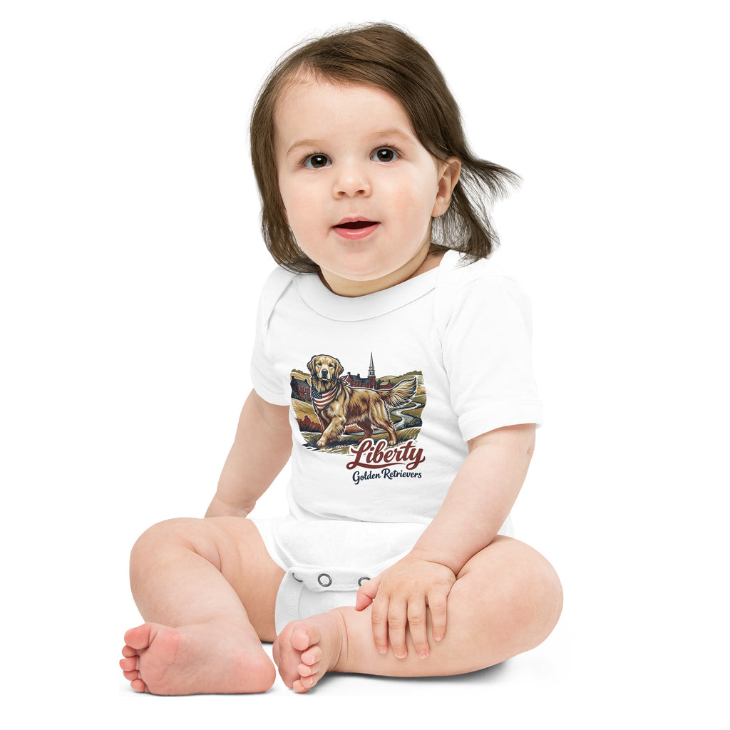 Liberty Golden Retrievers Baby Onesie