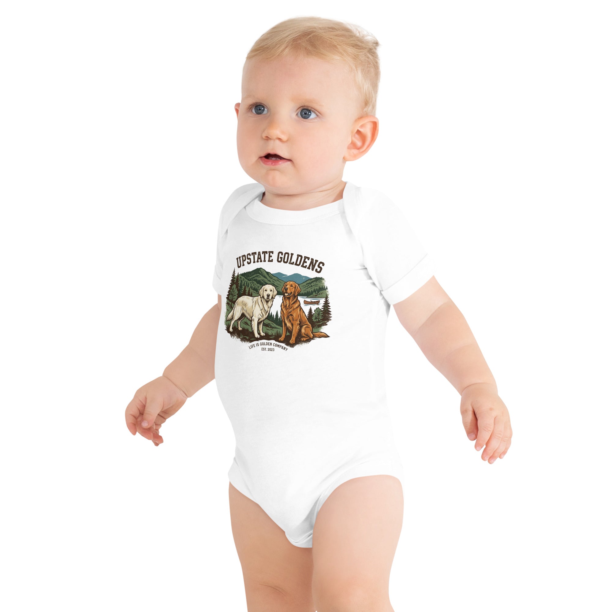 Upstate Goldens Baby Onesie