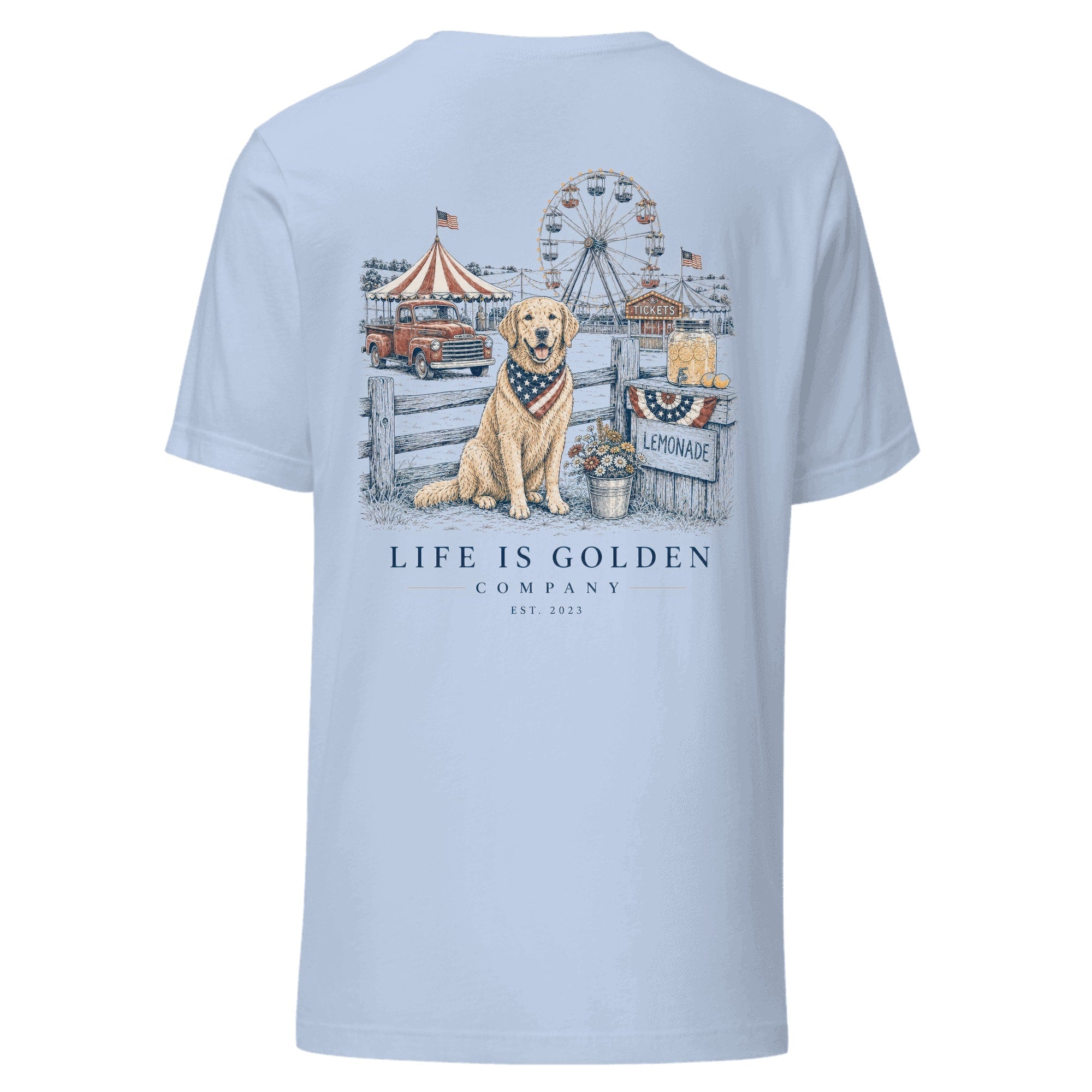 The Fairground Tee — Baby Blue