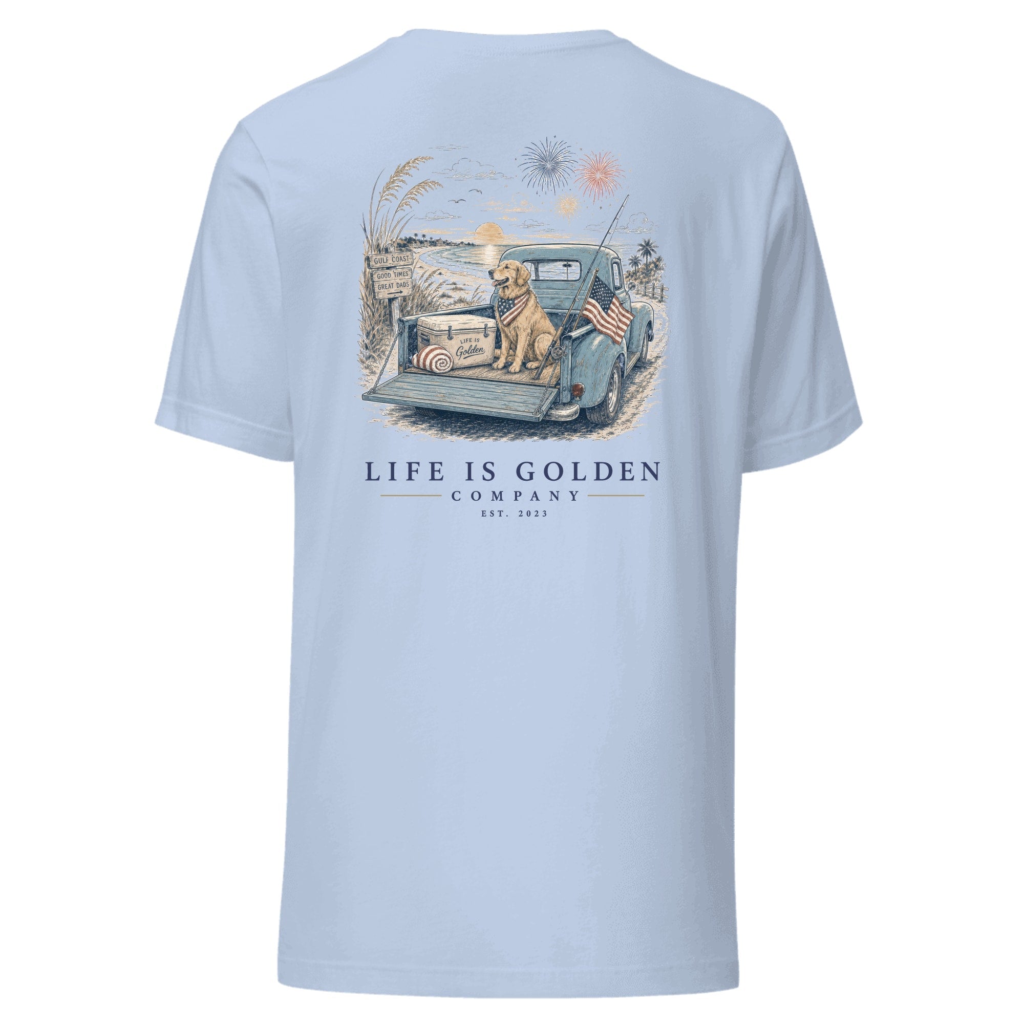 The Tailgate Patriot Tee — Baby Blue