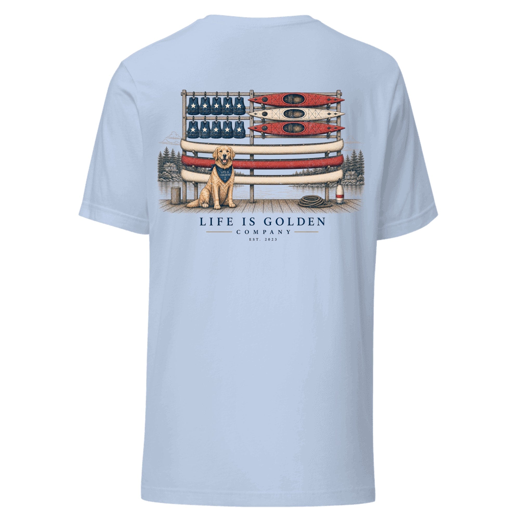 The Boathouse Flag Tee — Baby Blue