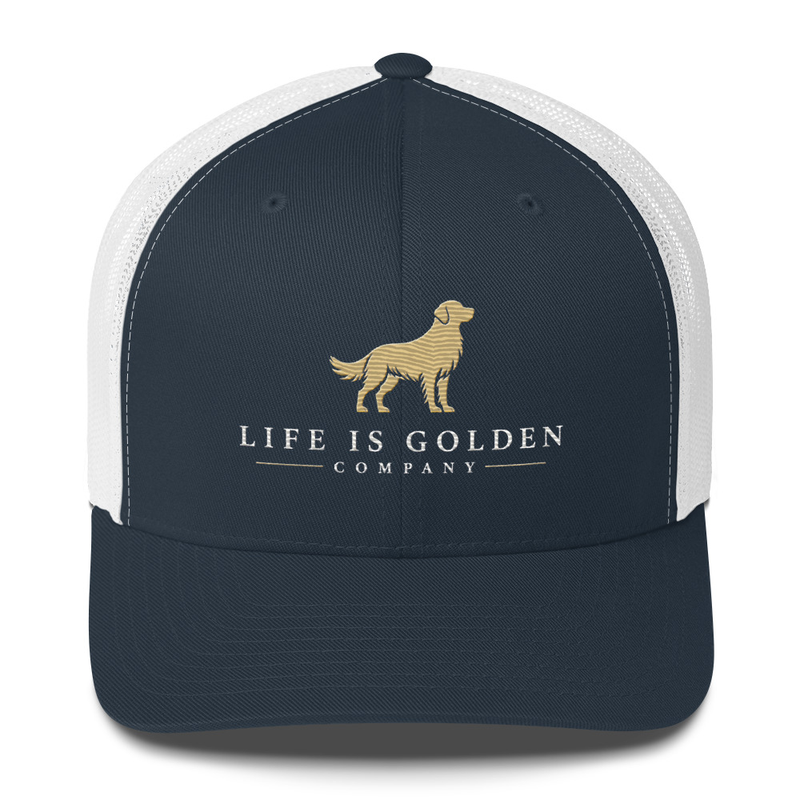 LIG Retro Trucker Hat — Navy/ White