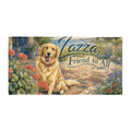 Custom #15522 Beach Towel with Name — White