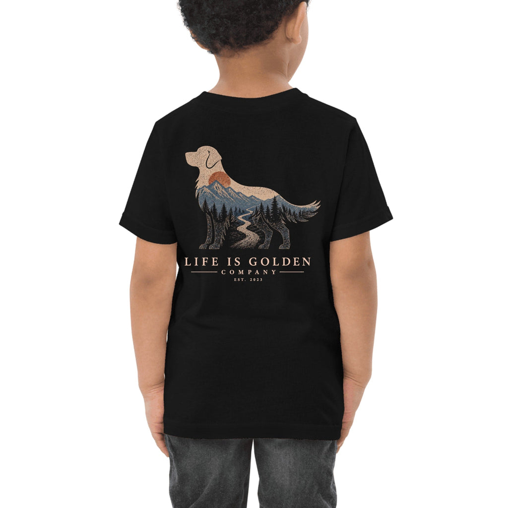 The High Country Golden Toddler Tee — Black