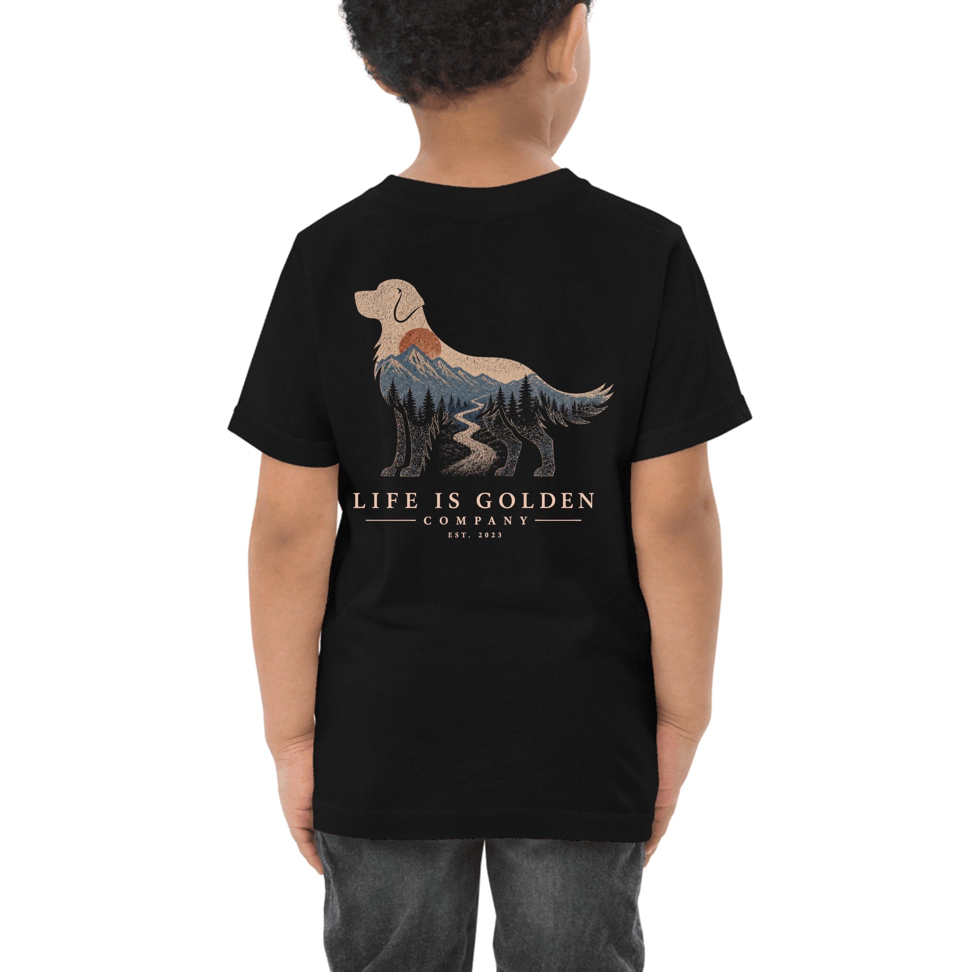 The High Country Golden Toddler Tee — Black