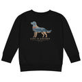The Beach Day Golden II Kids Crewneck — Black