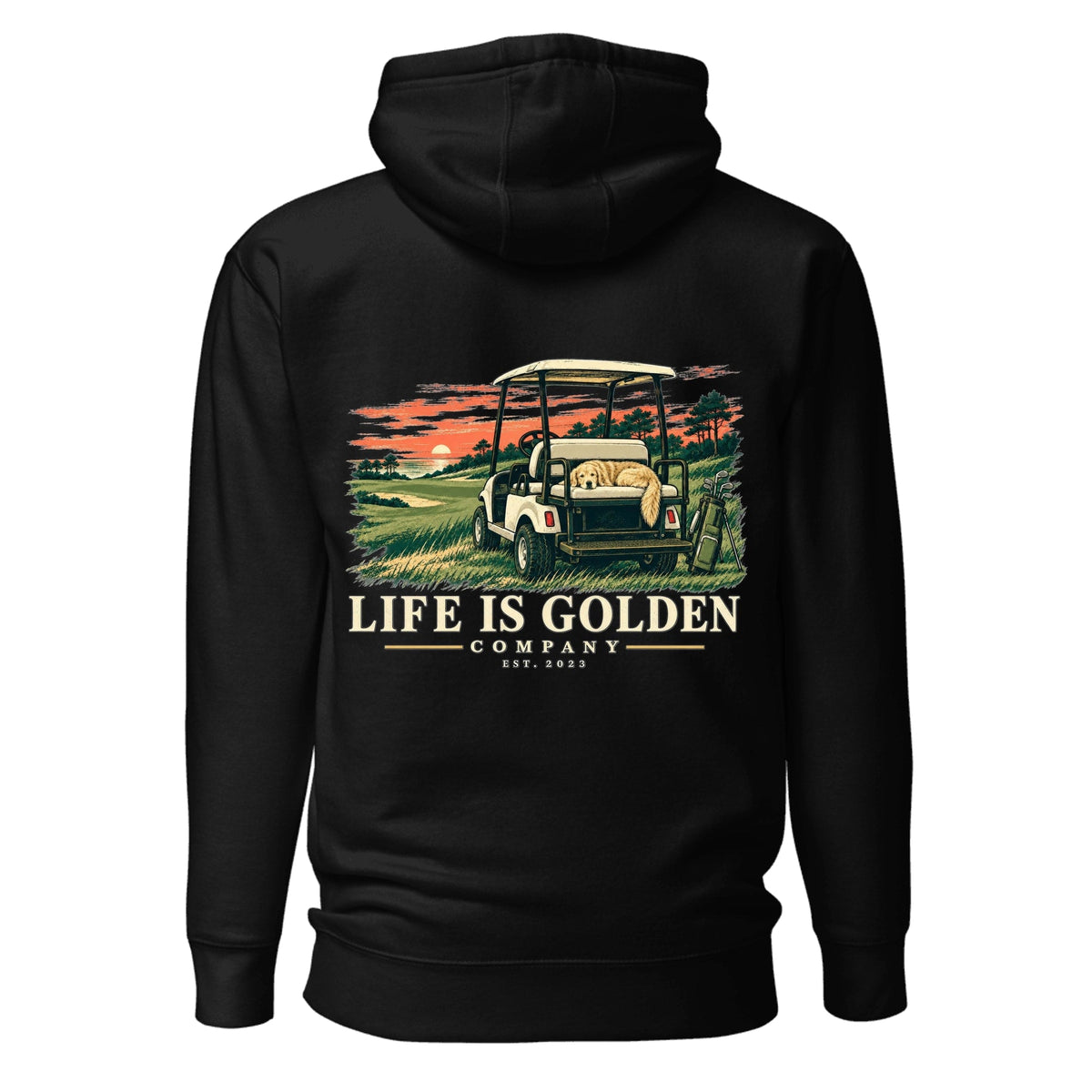 Sunset Cart Nap Hoodie — Black
