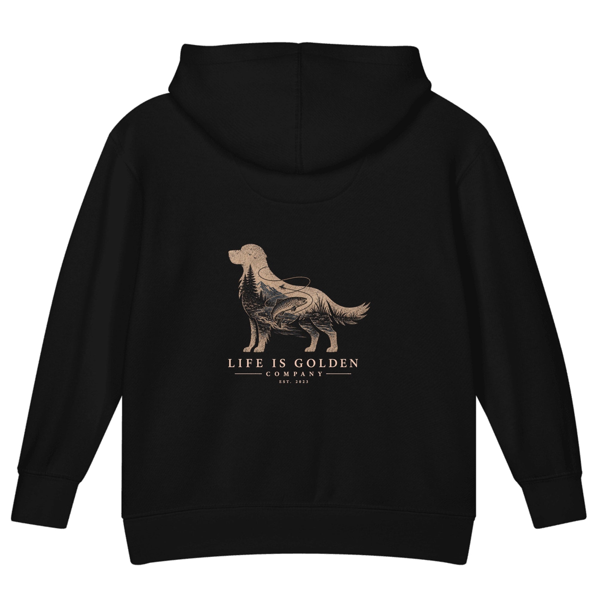 The Riverbend Golden II Toddler Hoodie — Black