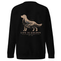 The Riverbend Golden Crewneck — Black