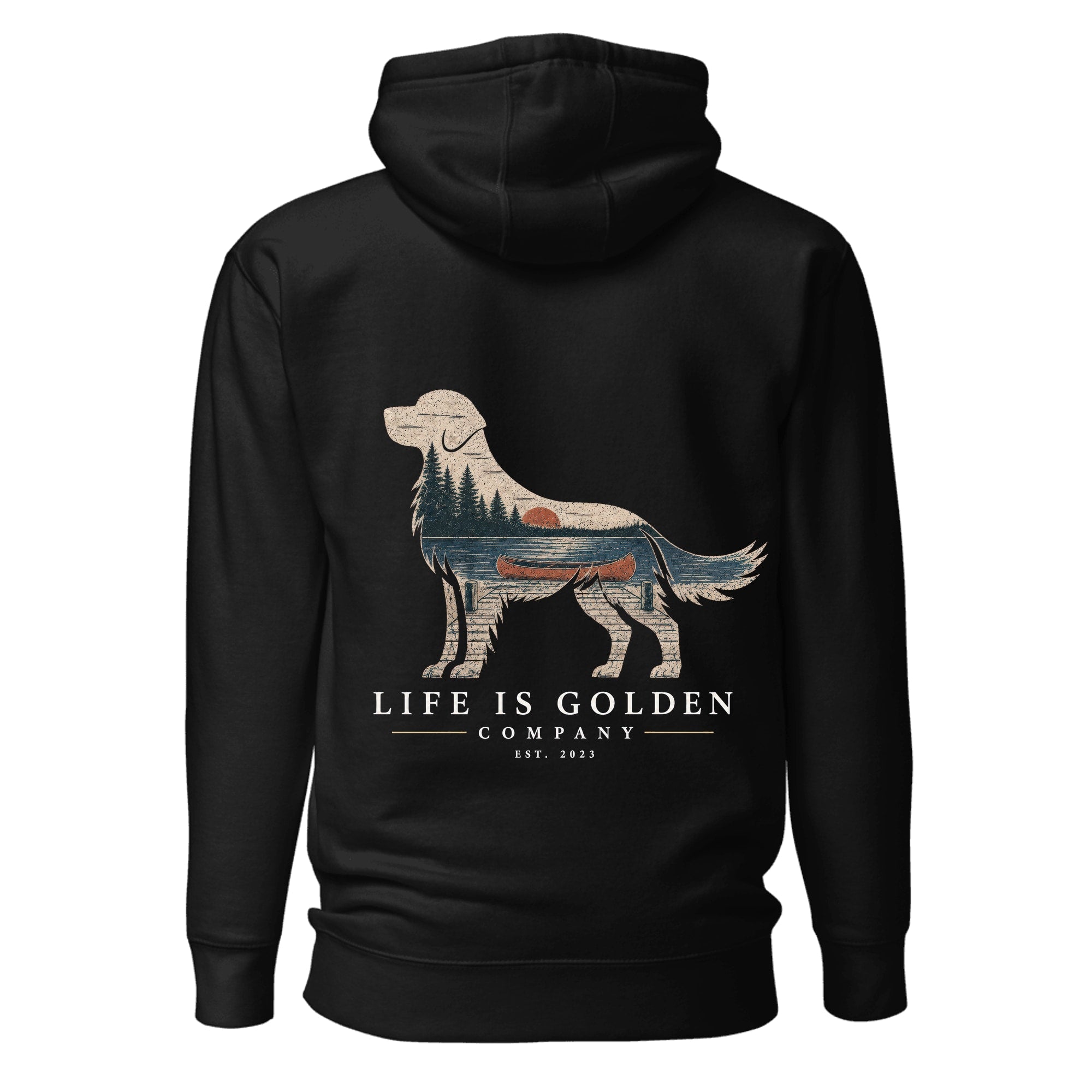 The Still Water Golden Hoodie — Black
