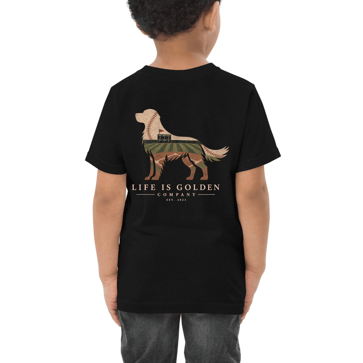 The Home Team Golden Toddler Tee — Black