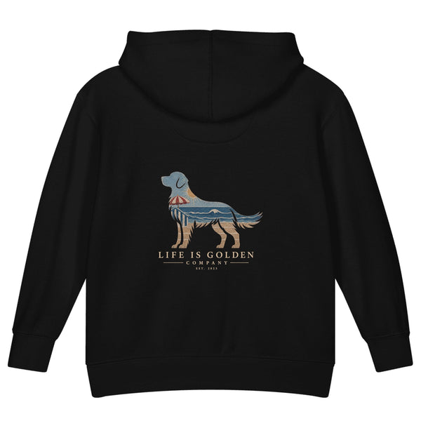 The Beach Day Golden Toddler Hoodie