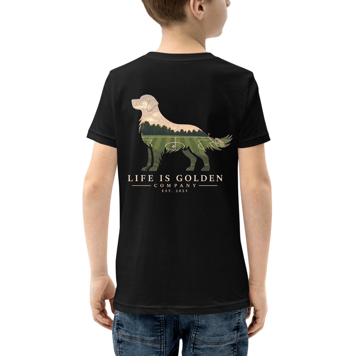 The Match Day Golden Youth Tee — Black