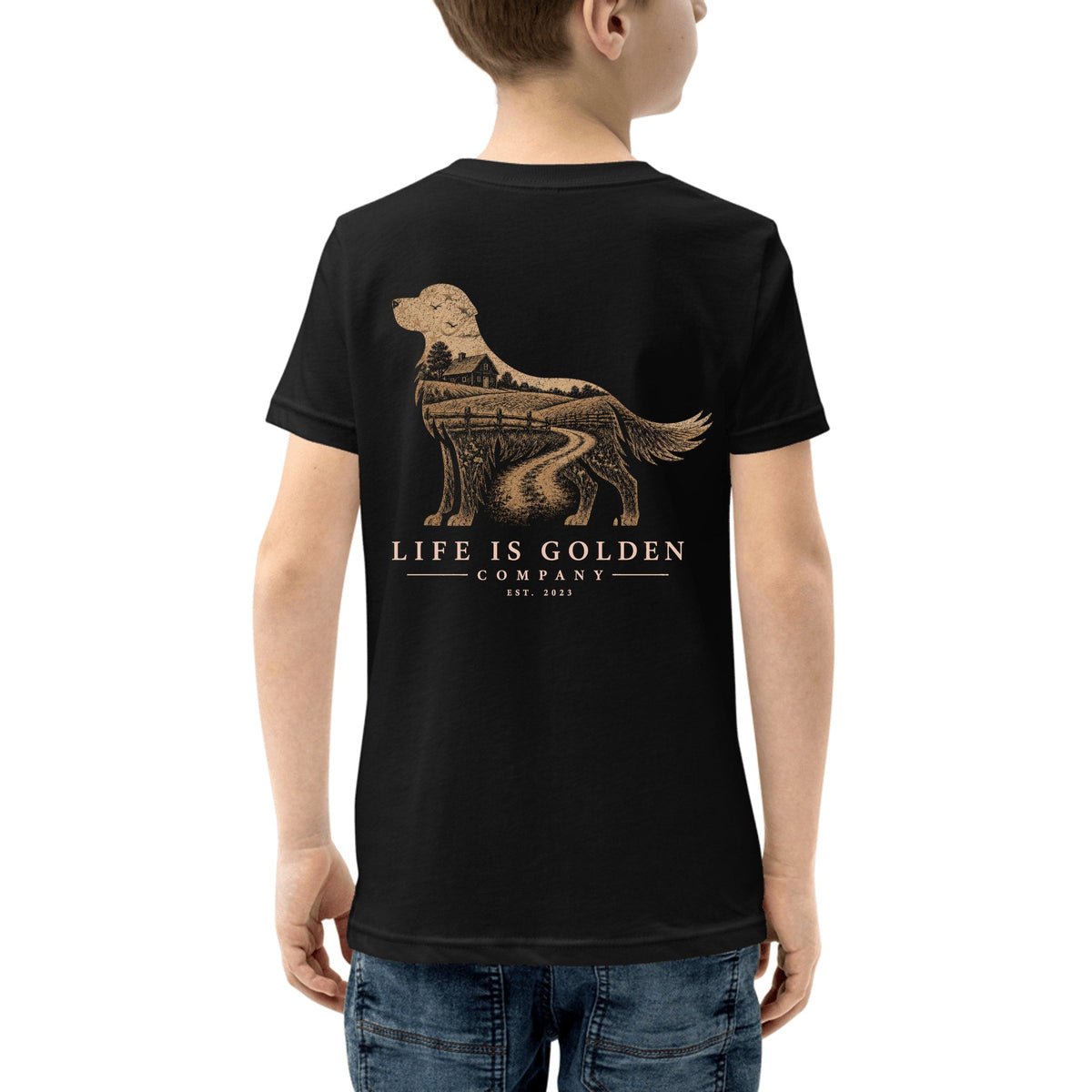 The Homestead Golden Youth Tee — Black