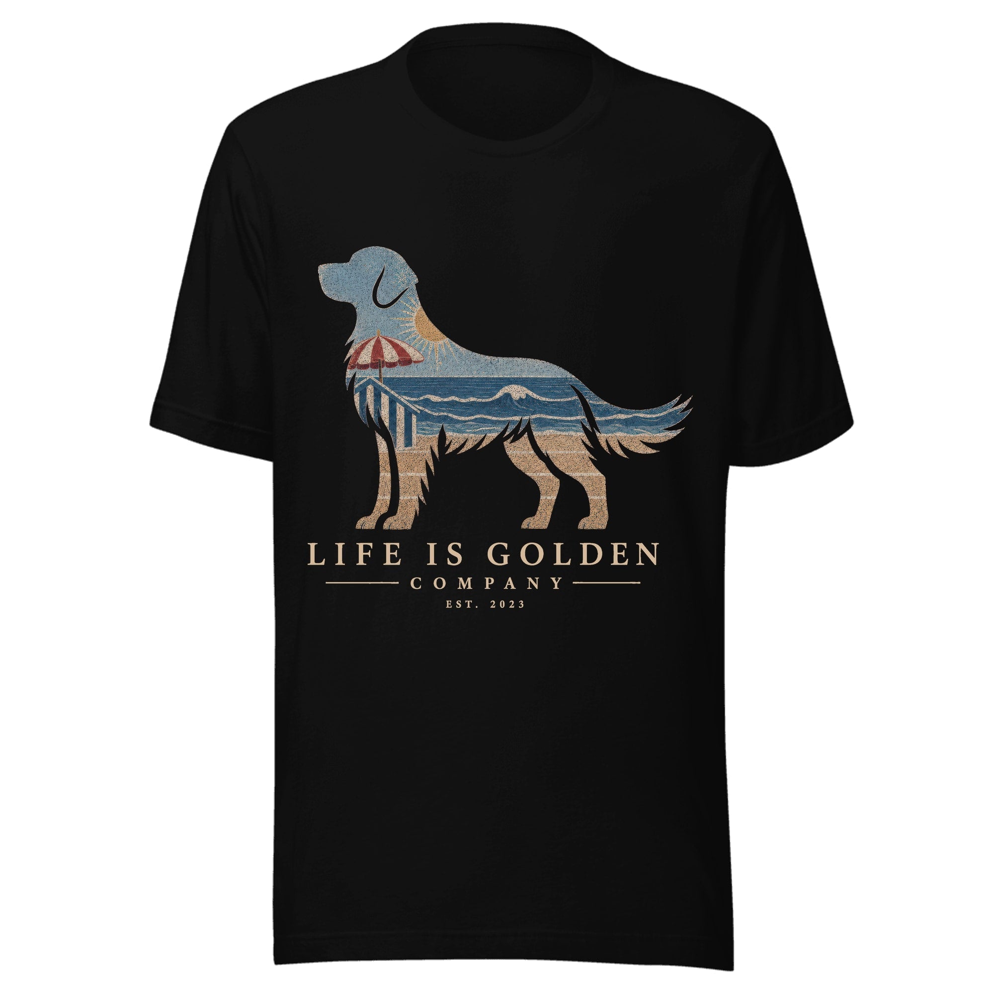 The Beach Day Golden Tee — Black