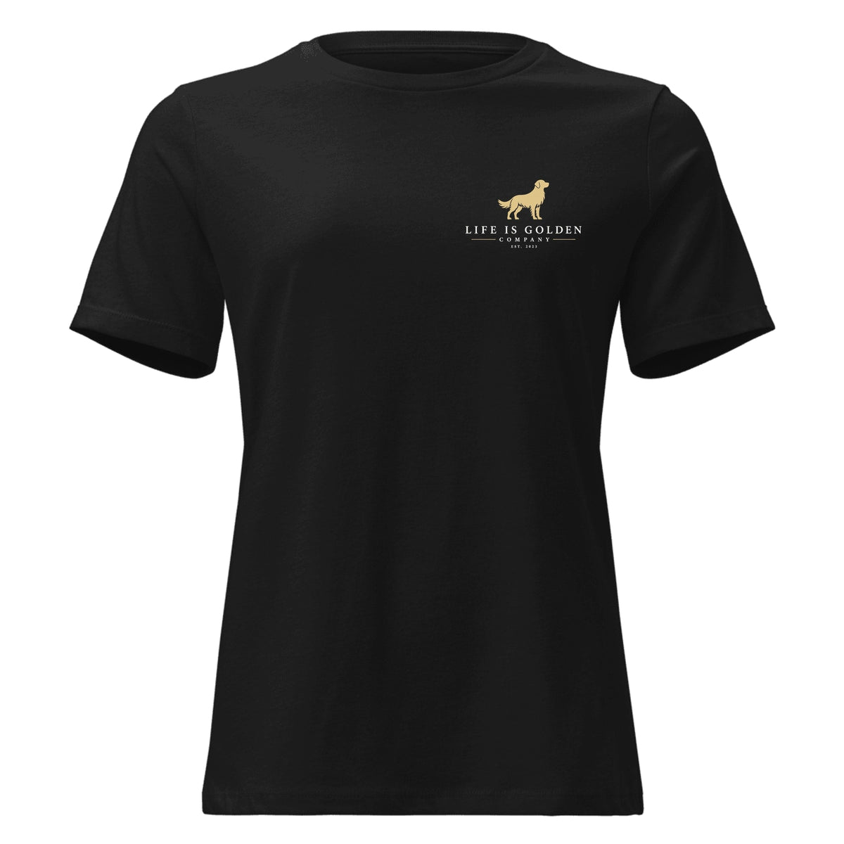 Dockside Leap Women's Relaxed Tee — Black (front)