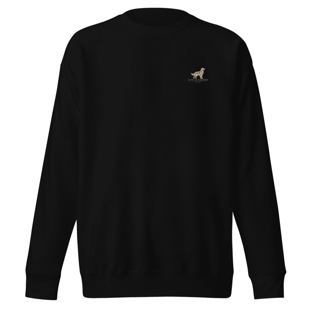 The Tailgate Crewneck — Black (front)