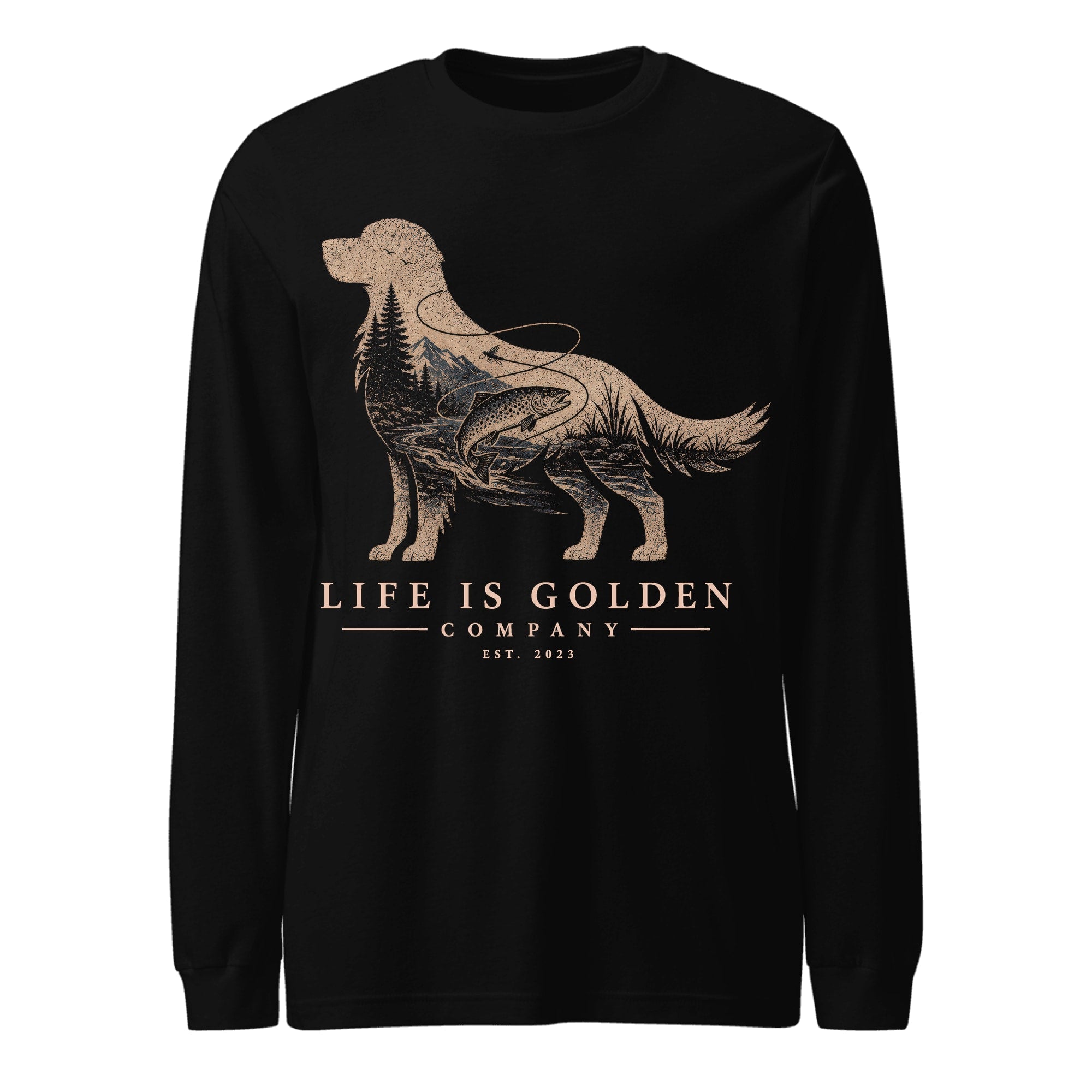 The Riverbend Golden Long-Sleeve — Black