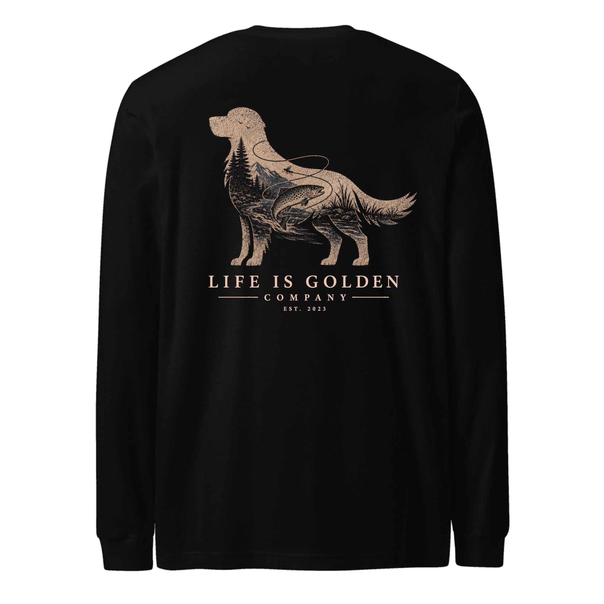 The Riverbend Golden Long Sleeve — Black Heather