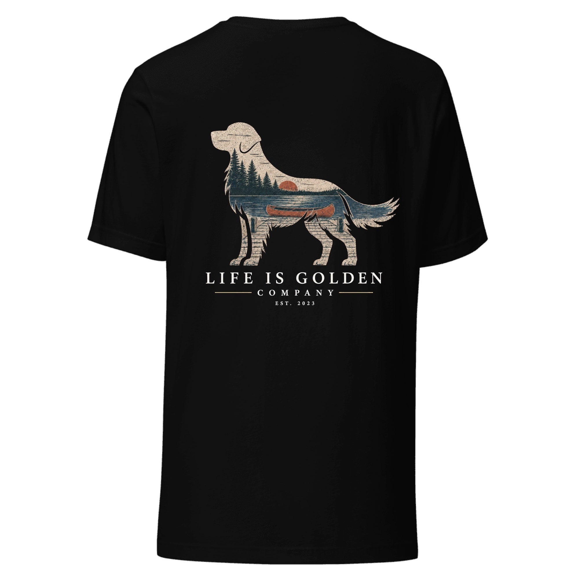The Still Water Golden Tee — Black Heather