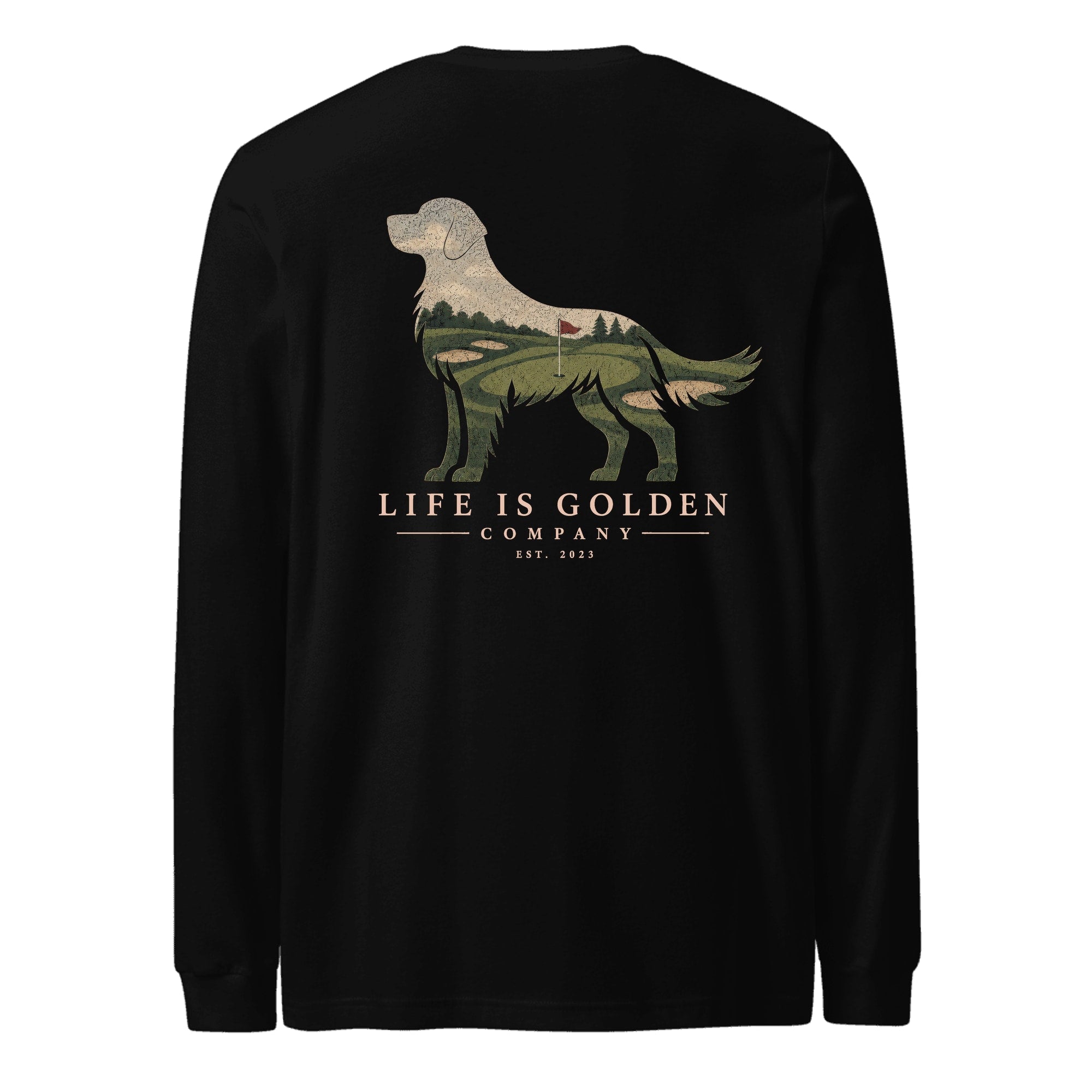 The Fairway Golden Long Sleeve — Black Heather