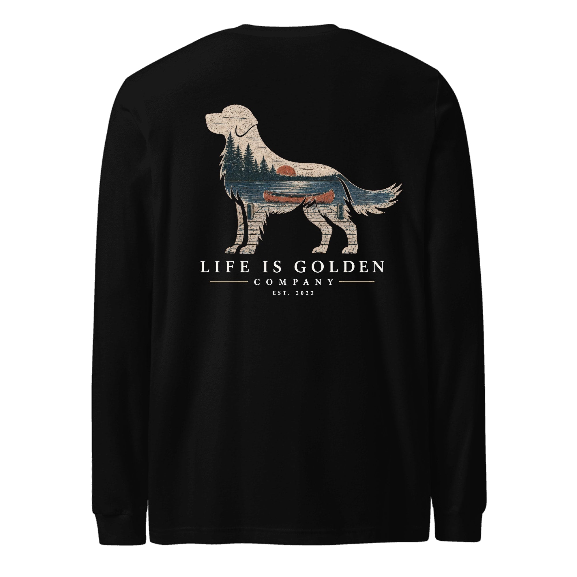 The Still Water Golden Long Sleeve — Black Heather