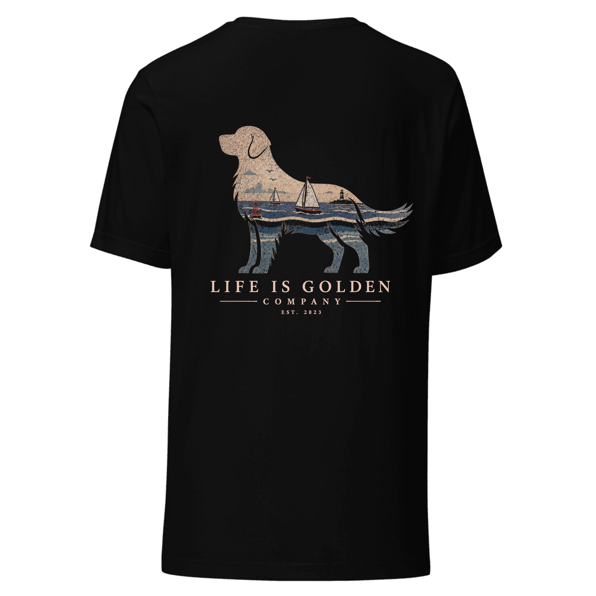 The Harborside Golden Tee — Black Heather