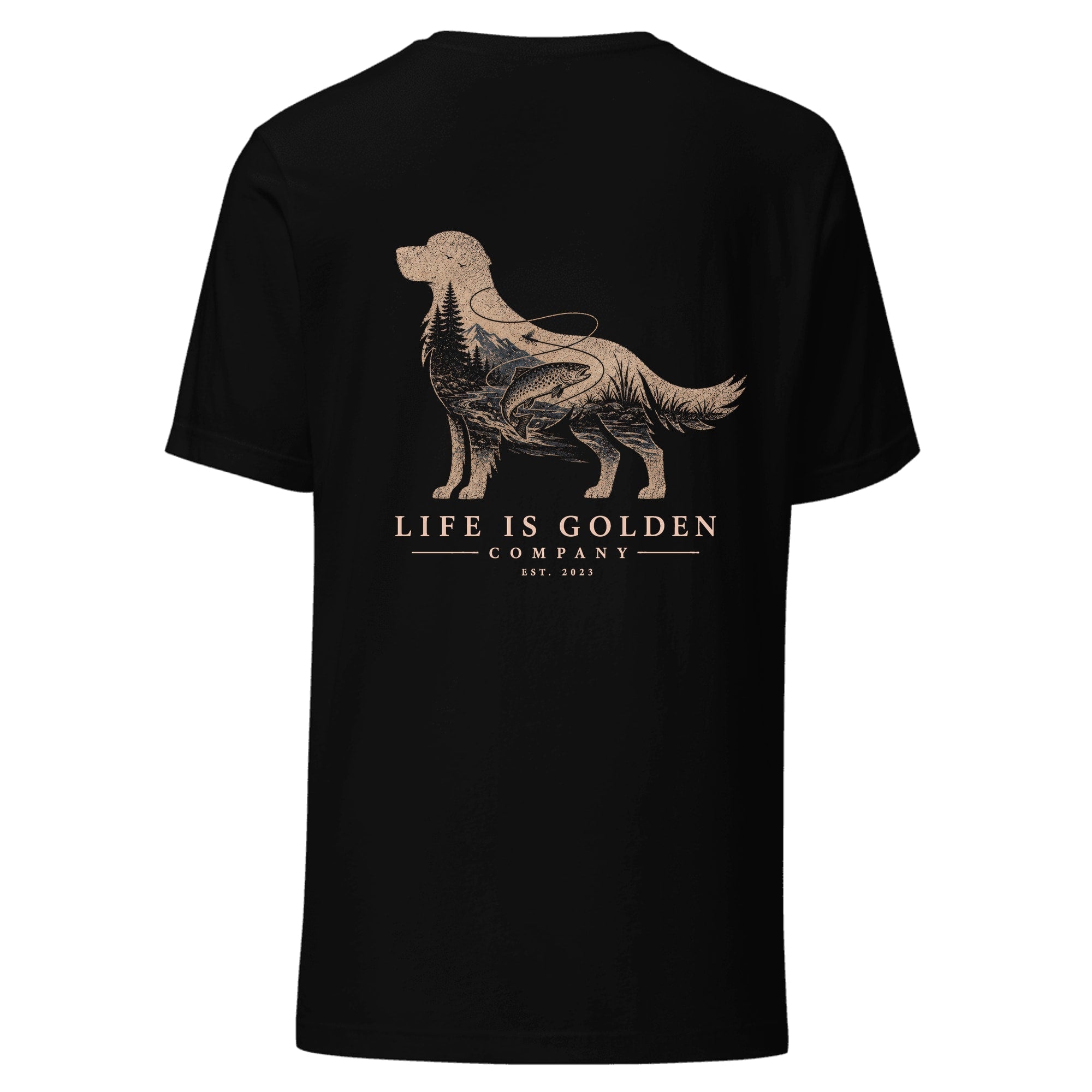 The Riverbend Golden Tee — Black Heather