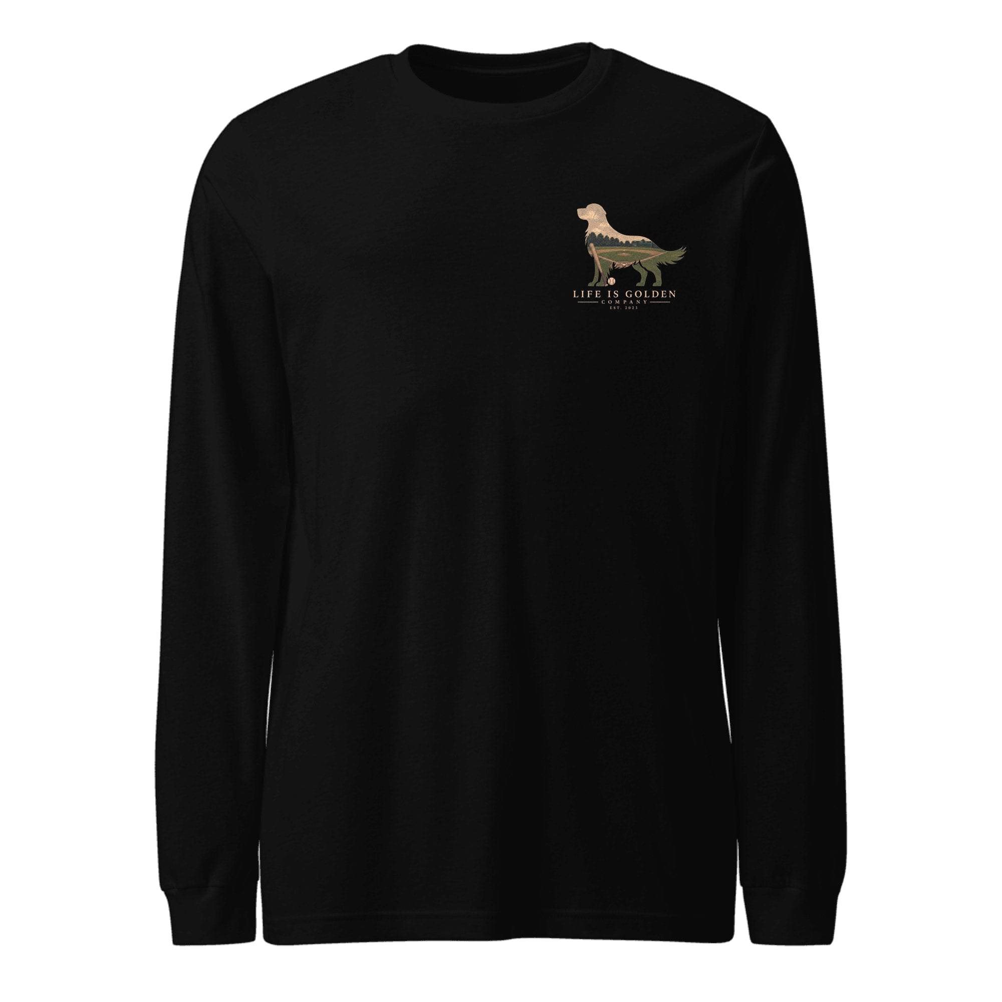 The Home Team Golden Long Sleeve — Black Heather (front)