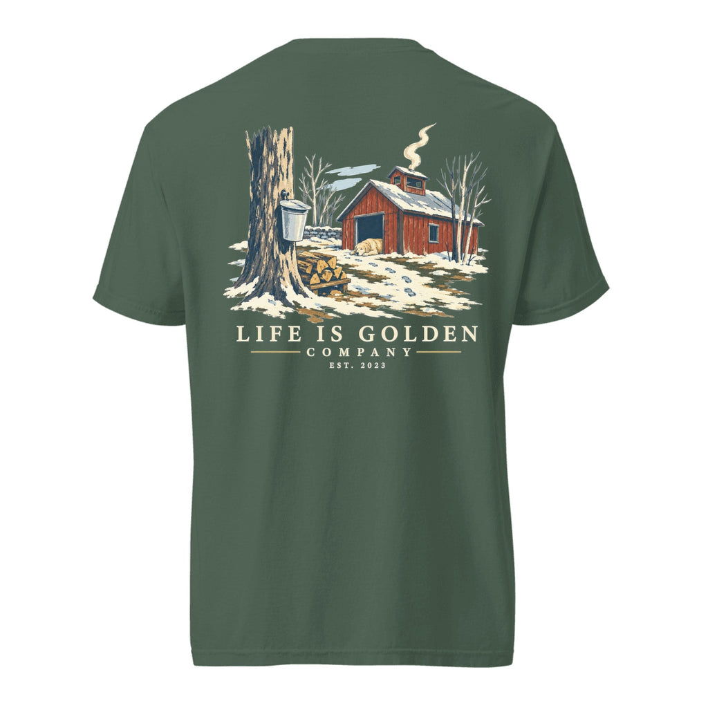 Sugaring Morning Heavyweight Tee — Blue Spruce