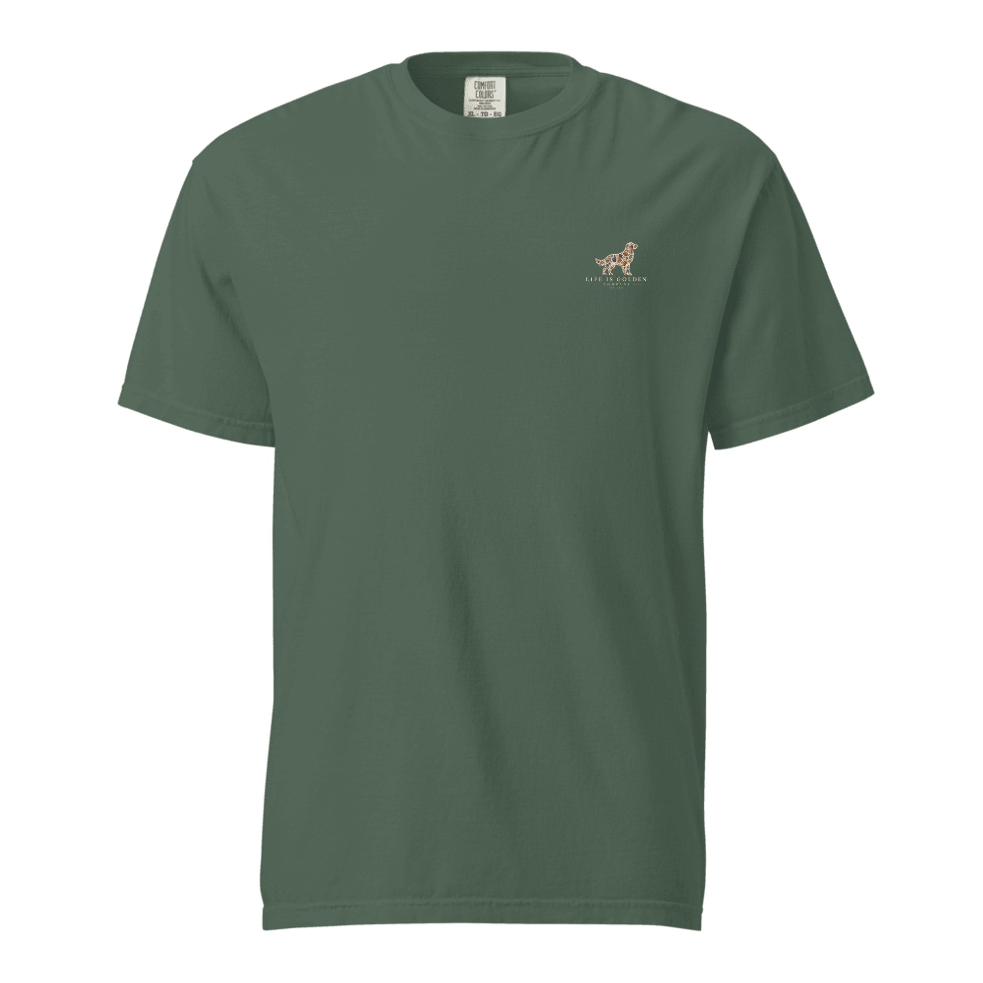 The Tailgate Heavyweight Tee — Blue Spruce (front)