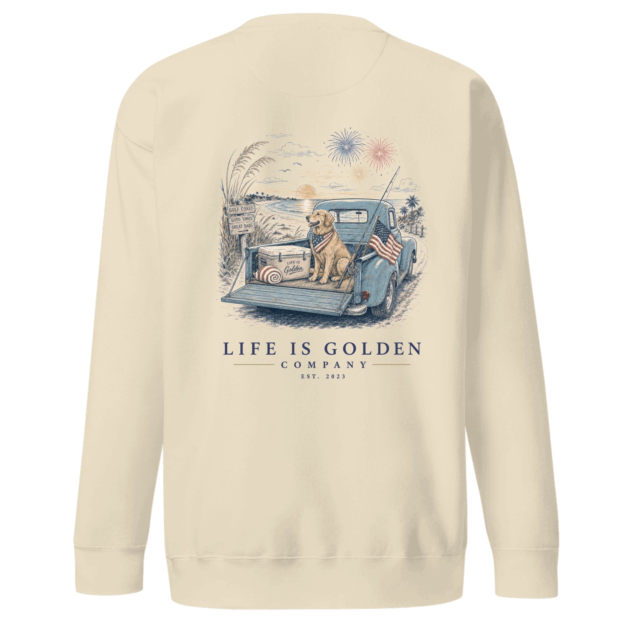 The Tailgate Patriot Crewneck — Bone