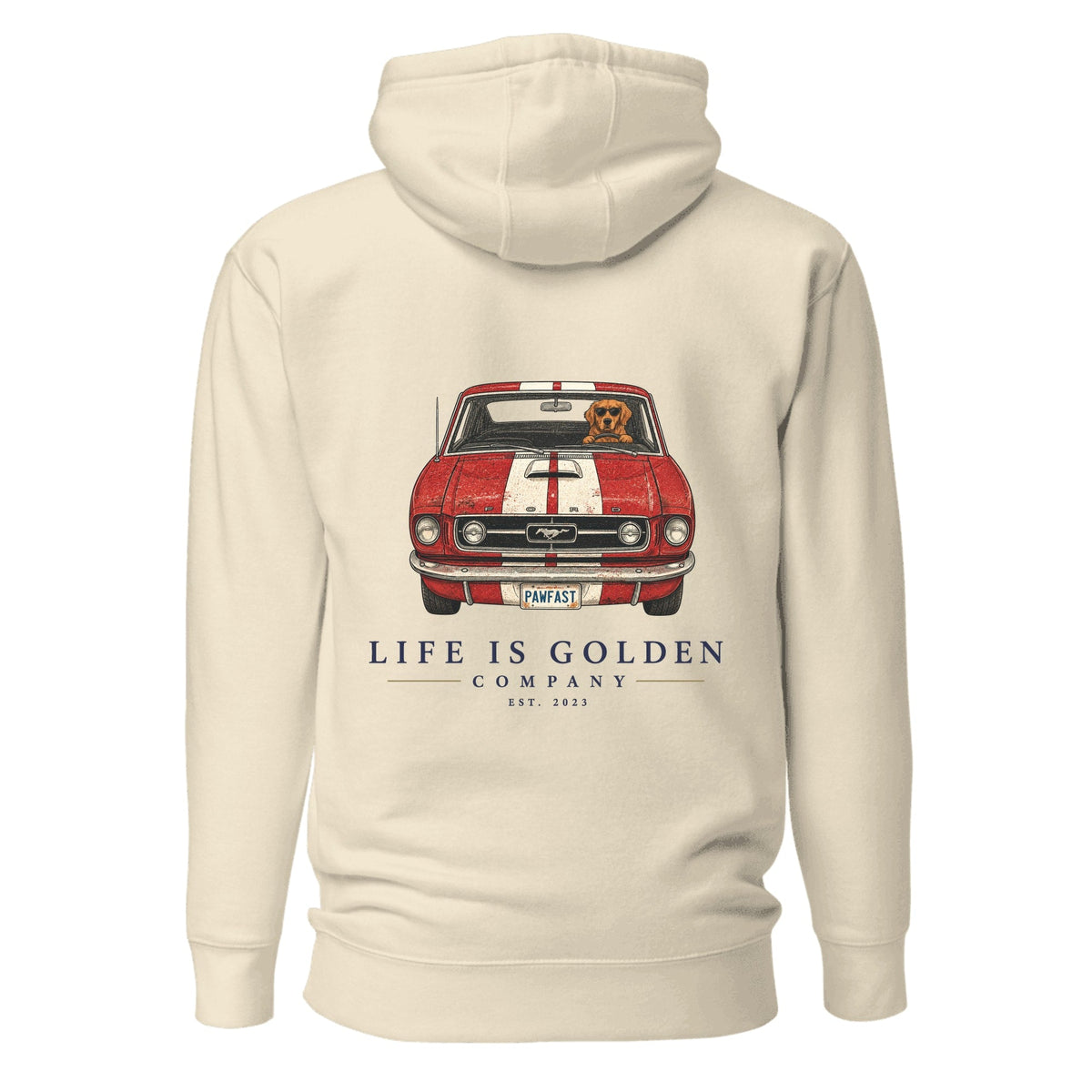 The Pony Run Hoodie — Bone