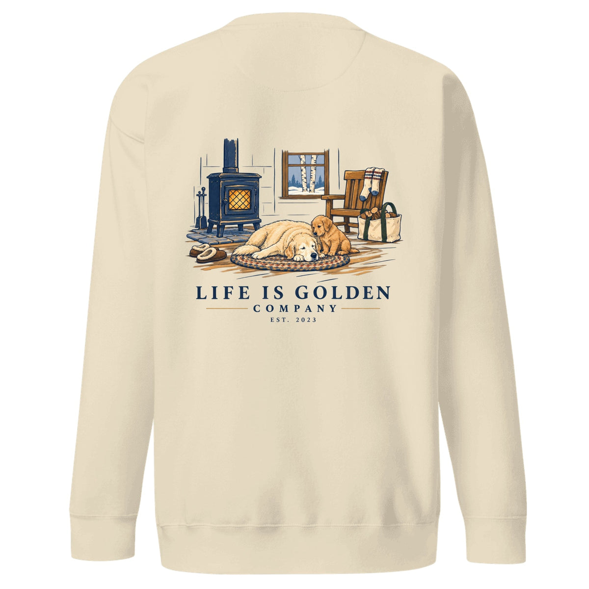 Wood Stove Weekend Crewneck — Bone