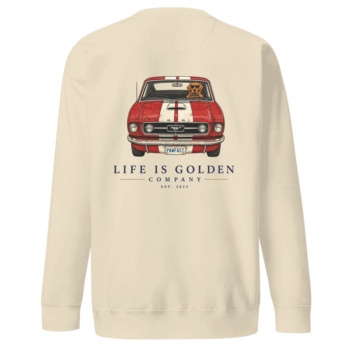 The Pony Run Crewneck — Bone